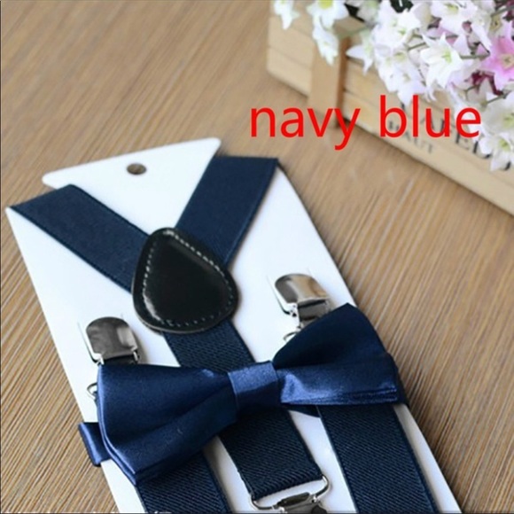 Children’s clip on suspender & bow set - Picture 3 of 7